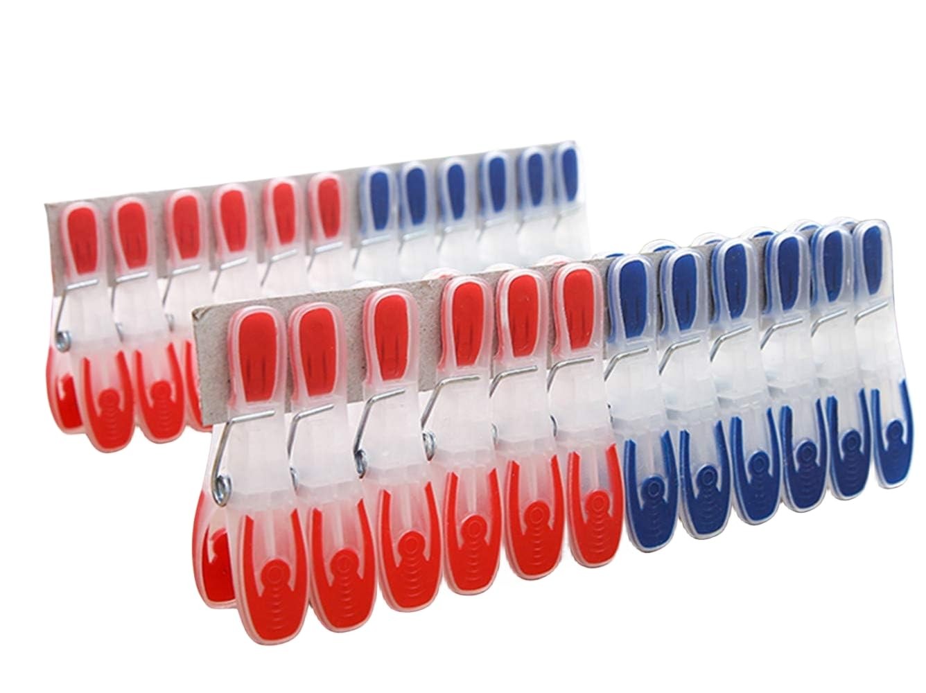 Strong Non-Slip Wide Open Plastic Clothes Clips for Drying Clothing Clamps St...