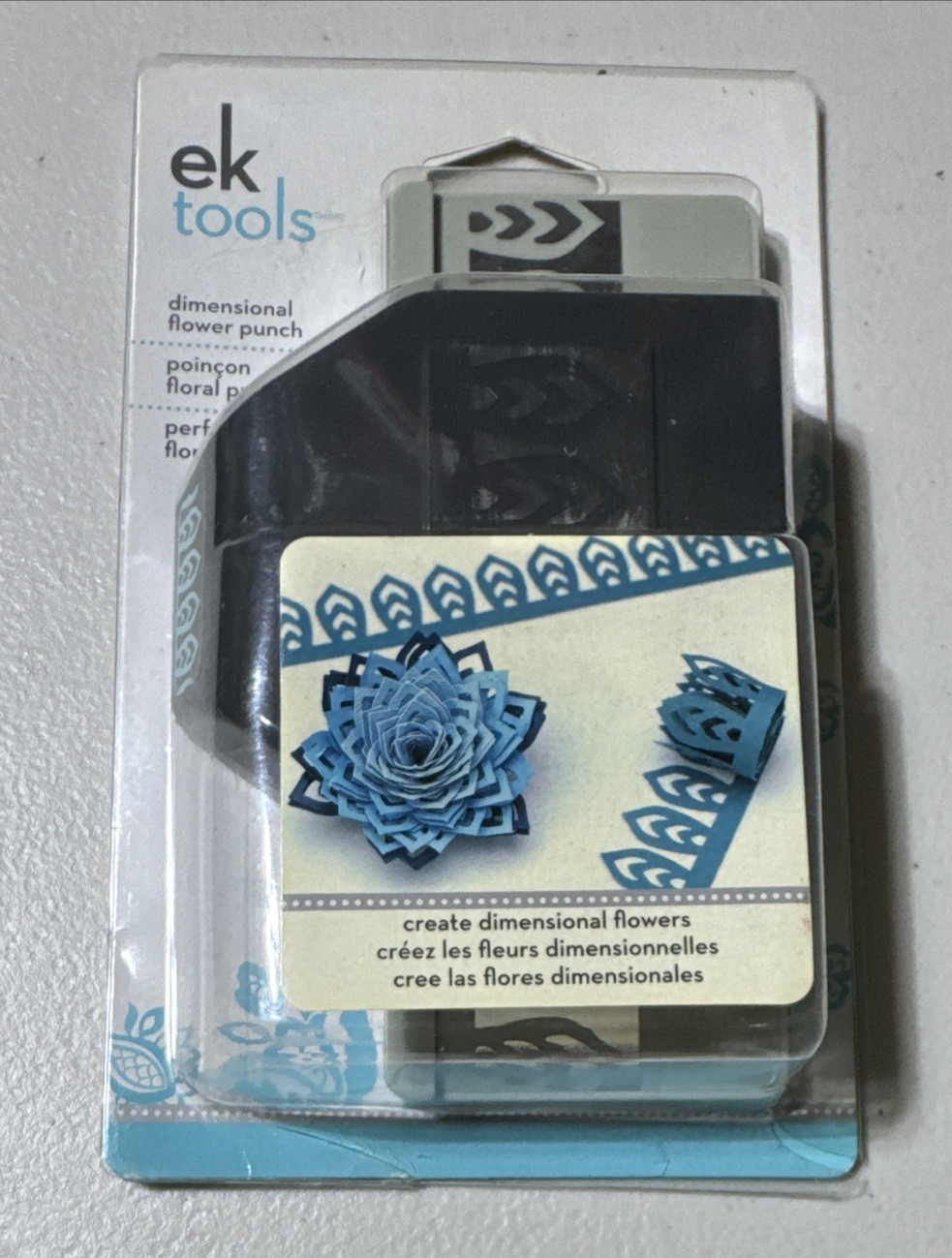 DAHLIA Petal EK Success Tools Dimensional Flower Punch 54-51002 NIP Paper Shaper