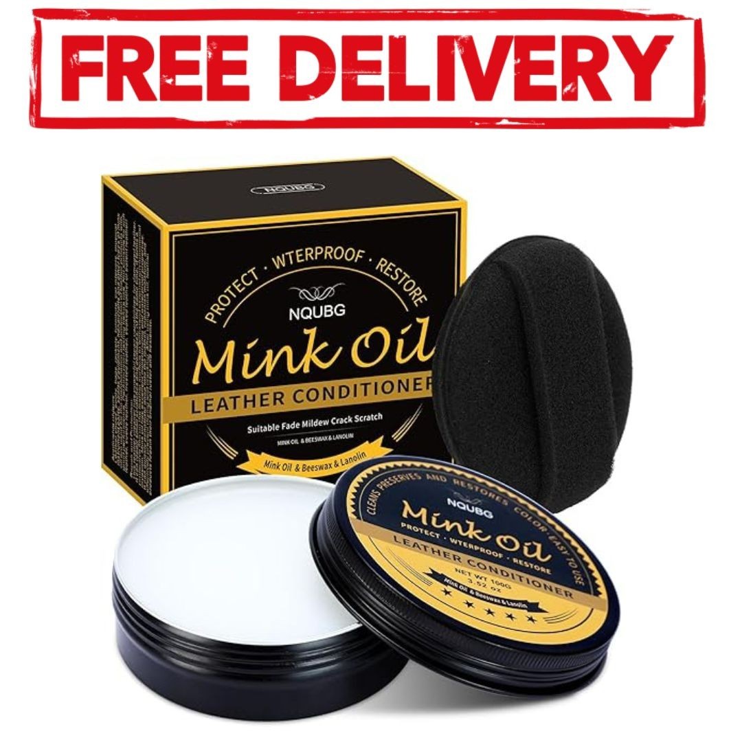 Mink Oil for Leather Boots, Boot Leather Care Kit, Leather Shoe Care Kit for Cow