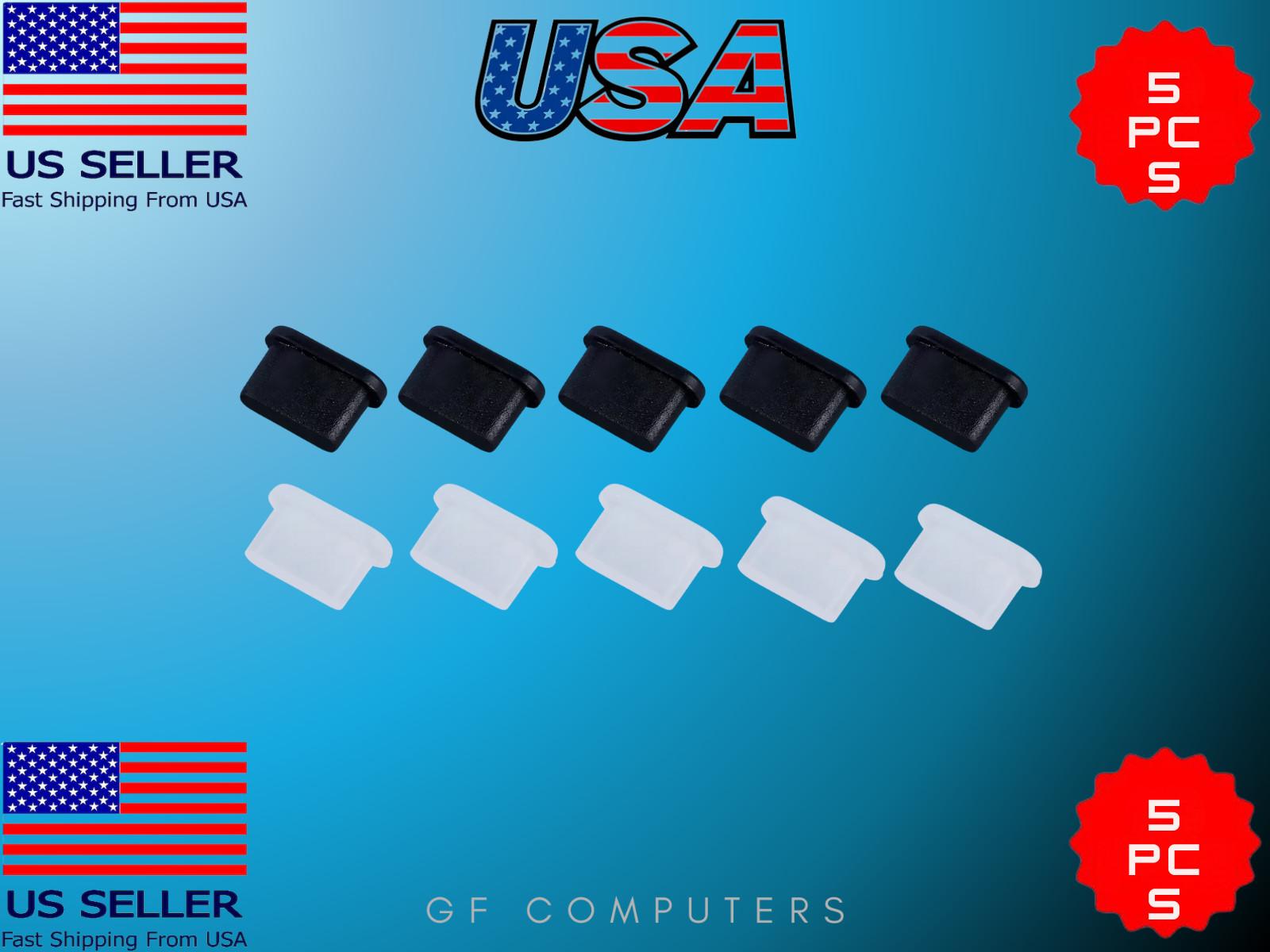 5 Pack Charging Port Cover Lightning Anti-Dust Plug for iPhone Pro