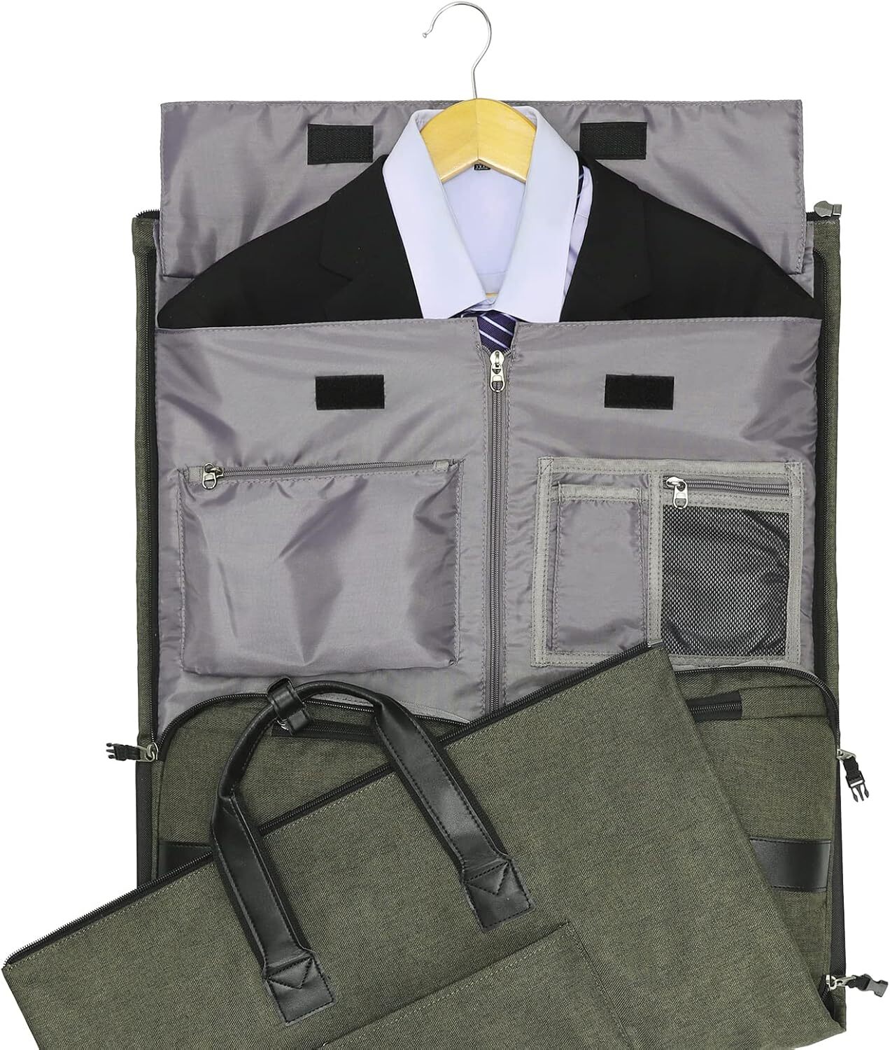Travel Portable Garment Bag, Garment Travel Bag, 2 in 1 Suitcase Set Travel Bag