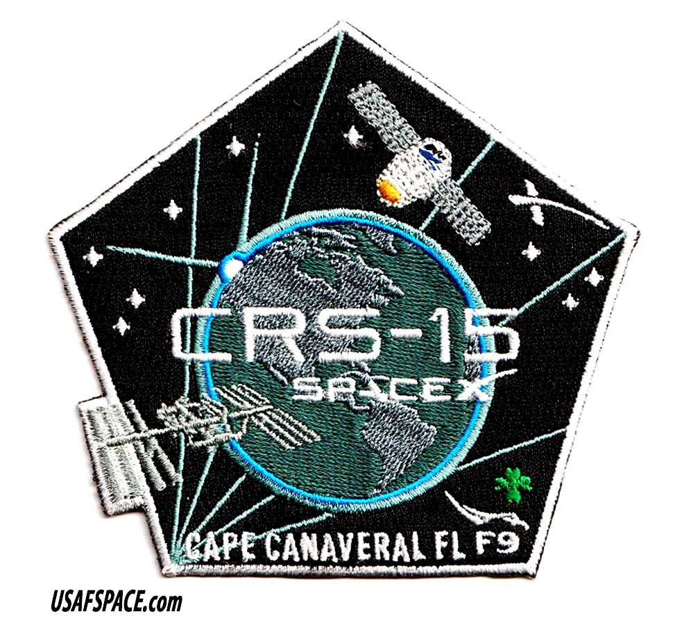 Authentic CRS-15 SPACEX FALCON-9 DRAGON ISS NASA RESUPPLY Mission Employee PATCH