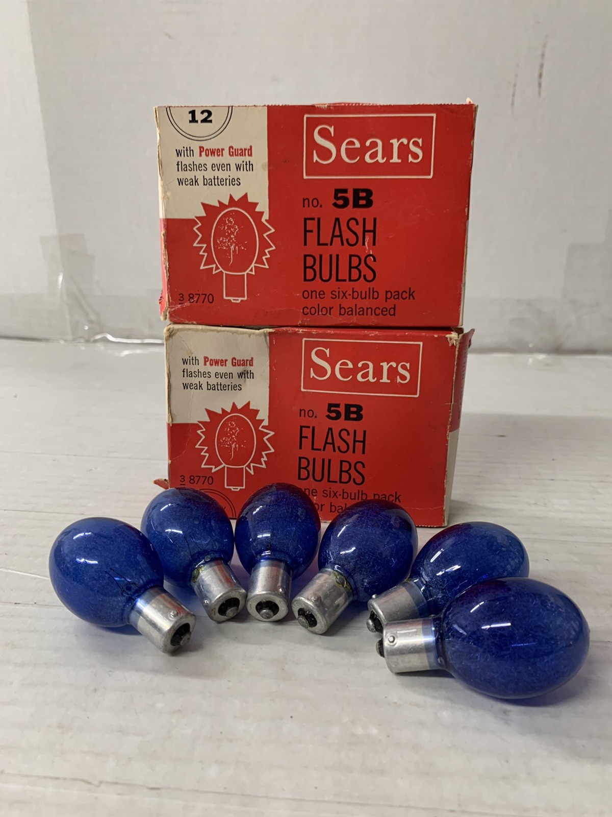 (x2)-Boxes of Sears 5B Flash Bulbs (6 Each)-RARE PACKAGING!