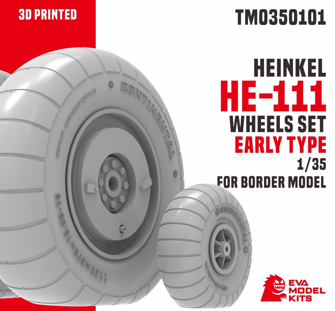 EVAMODEL TM0350101 1/35 Heinkel HE-111 Wheels Set Early Type For Border(No Model