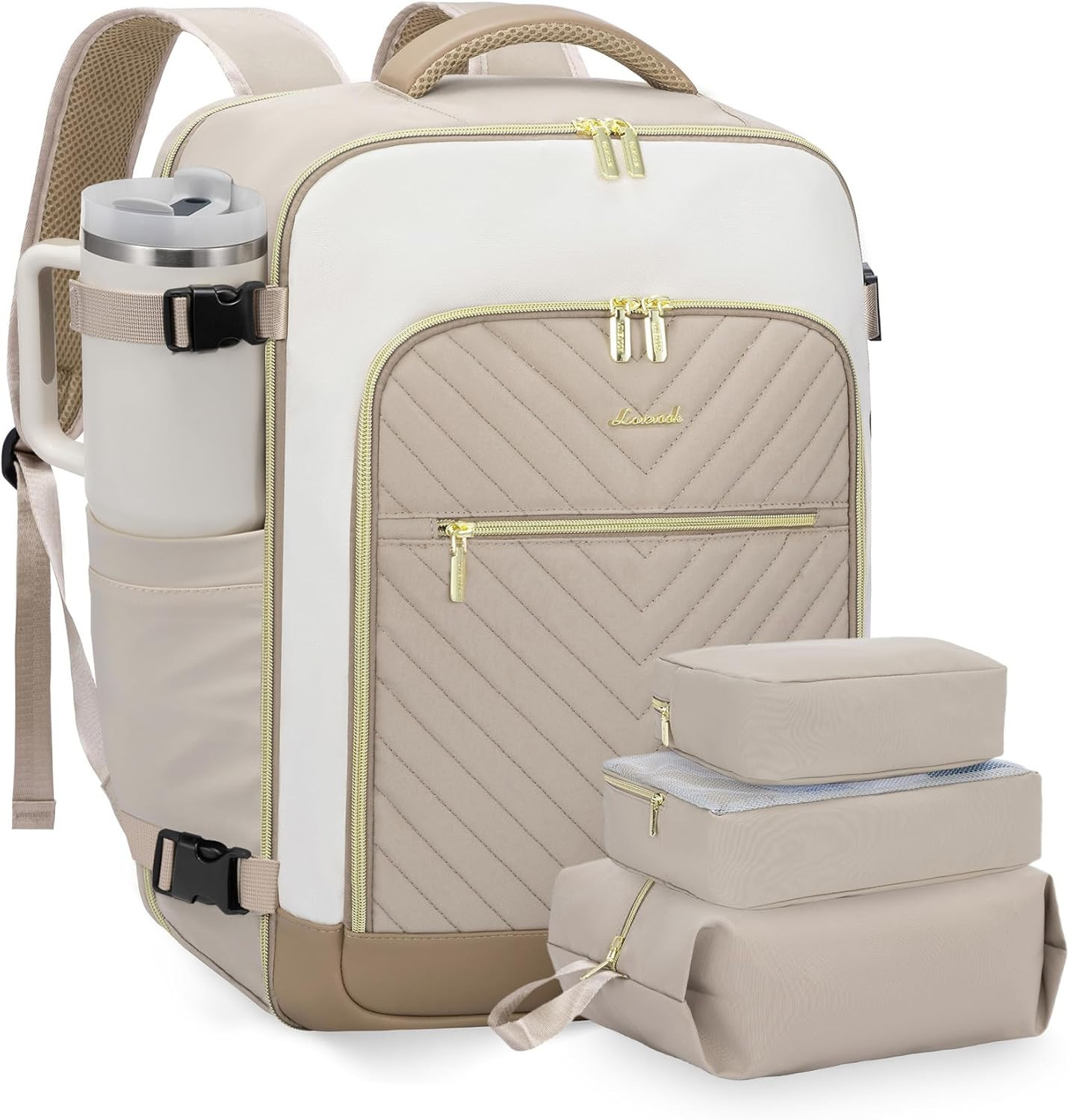 LOVEVOOK Large Travel Backpack for Women, TSA Carry on Backpack for Airplanes, 4