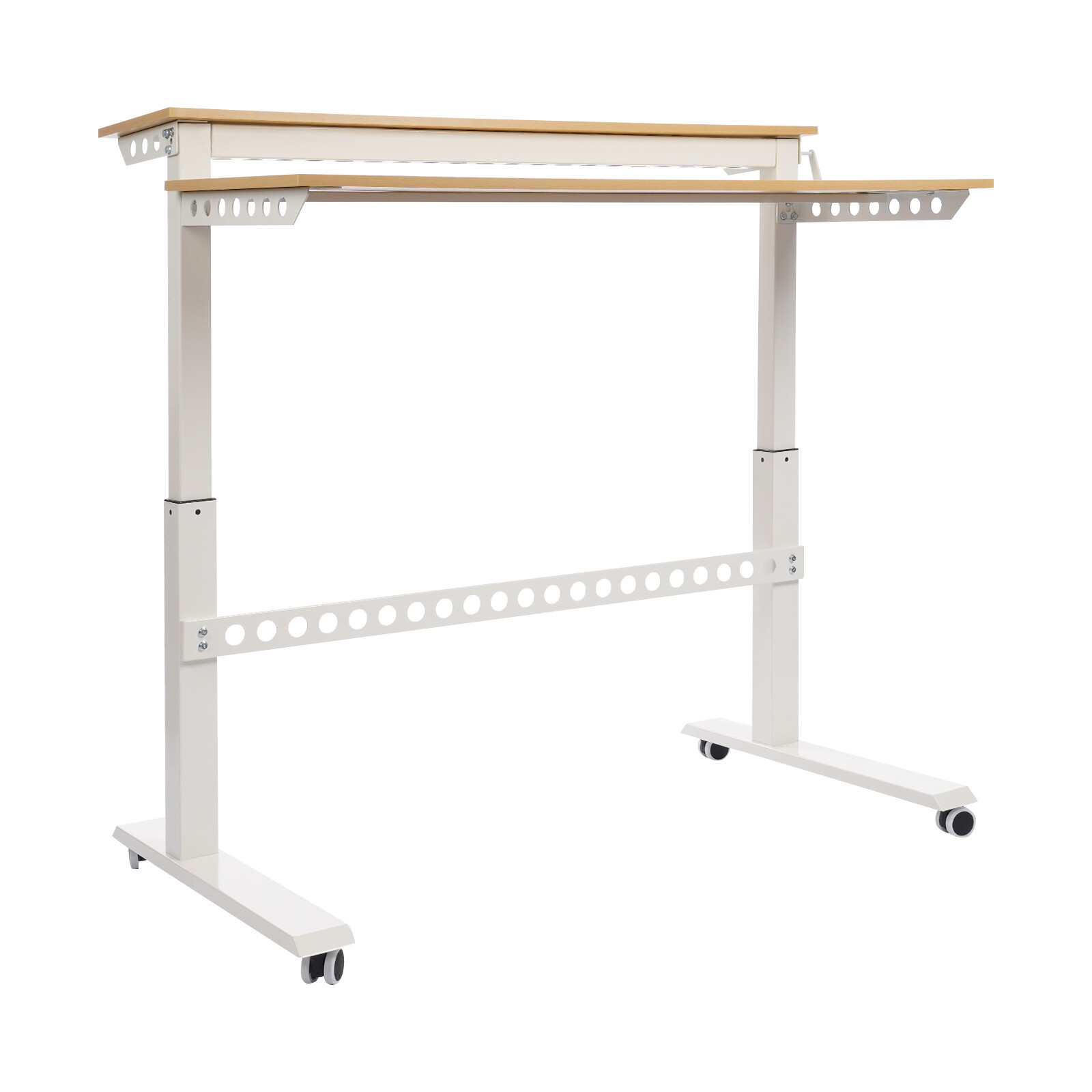 Home Office Height Adjustable Standing Desk Computer Desk w/ Wheels 47"x 28.5"