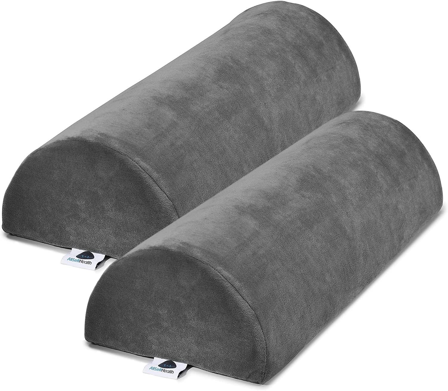 2-Pack Half Moon Bolster Pillows - Ultimate Memory Foam Support for Sleep