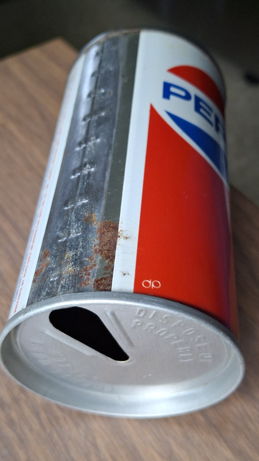VINTAGE RARE Pepsi-Cola "Pull-tab on Bottom" STEEL CAN
