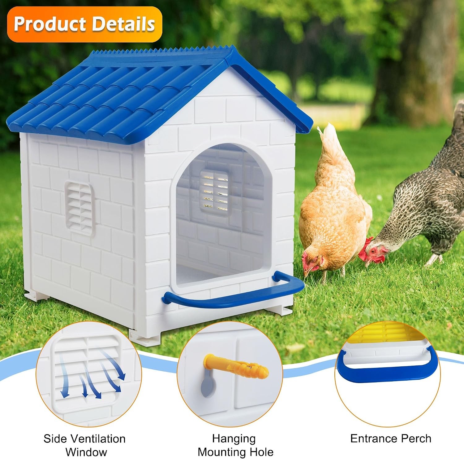 Nesting Box for Chicken Plastic Single Compartment Chicken Nesting Box