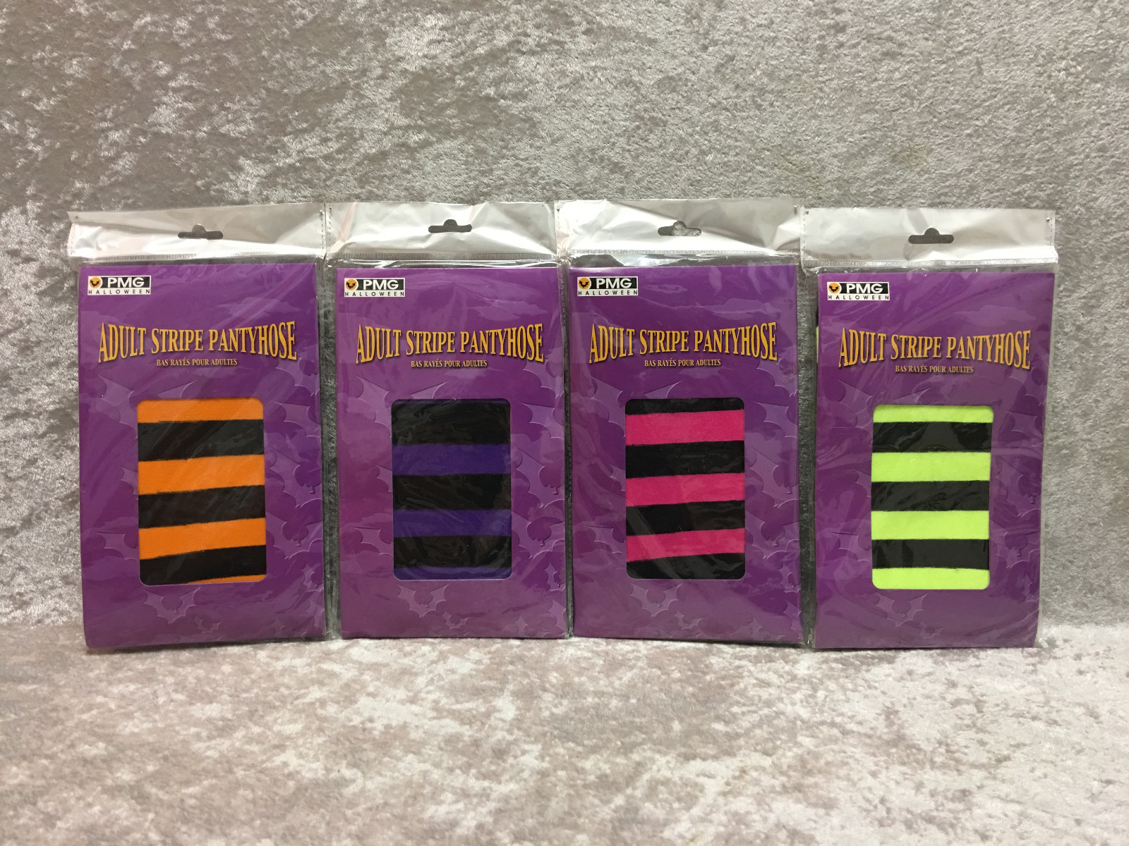 Adult Size PMG Halloween Striped Tights Pantyhose 4 Colors To Choose