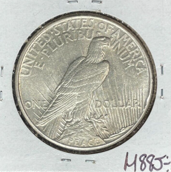 1921-P PEACE SILVER DOLLAR ~ AU+ ~NICE COIN~ KEY DATE