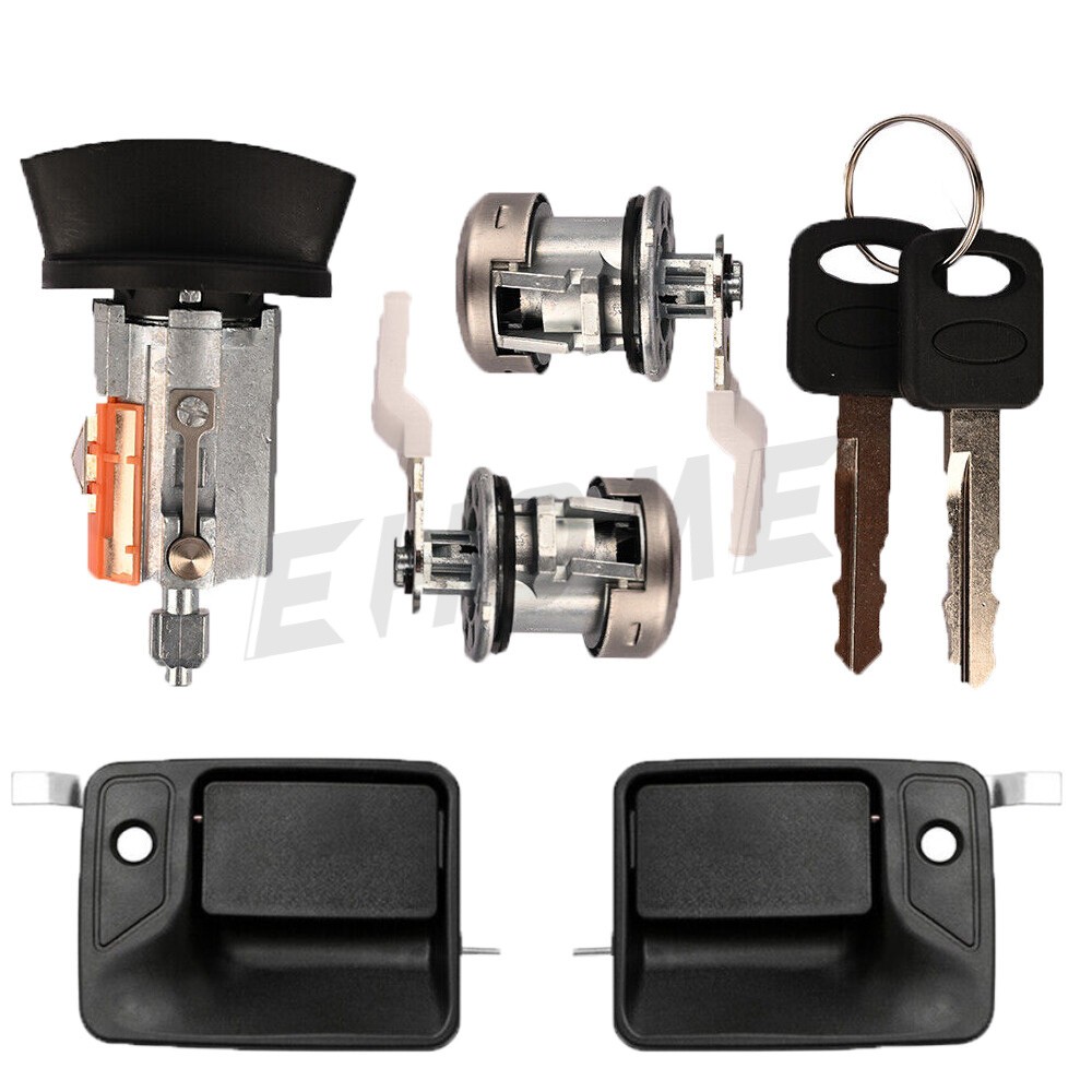 IGNITION DOOR LOCK CYLINDER DOOR HANDLES FOR FORD F250 F350 Super Duty Excursion