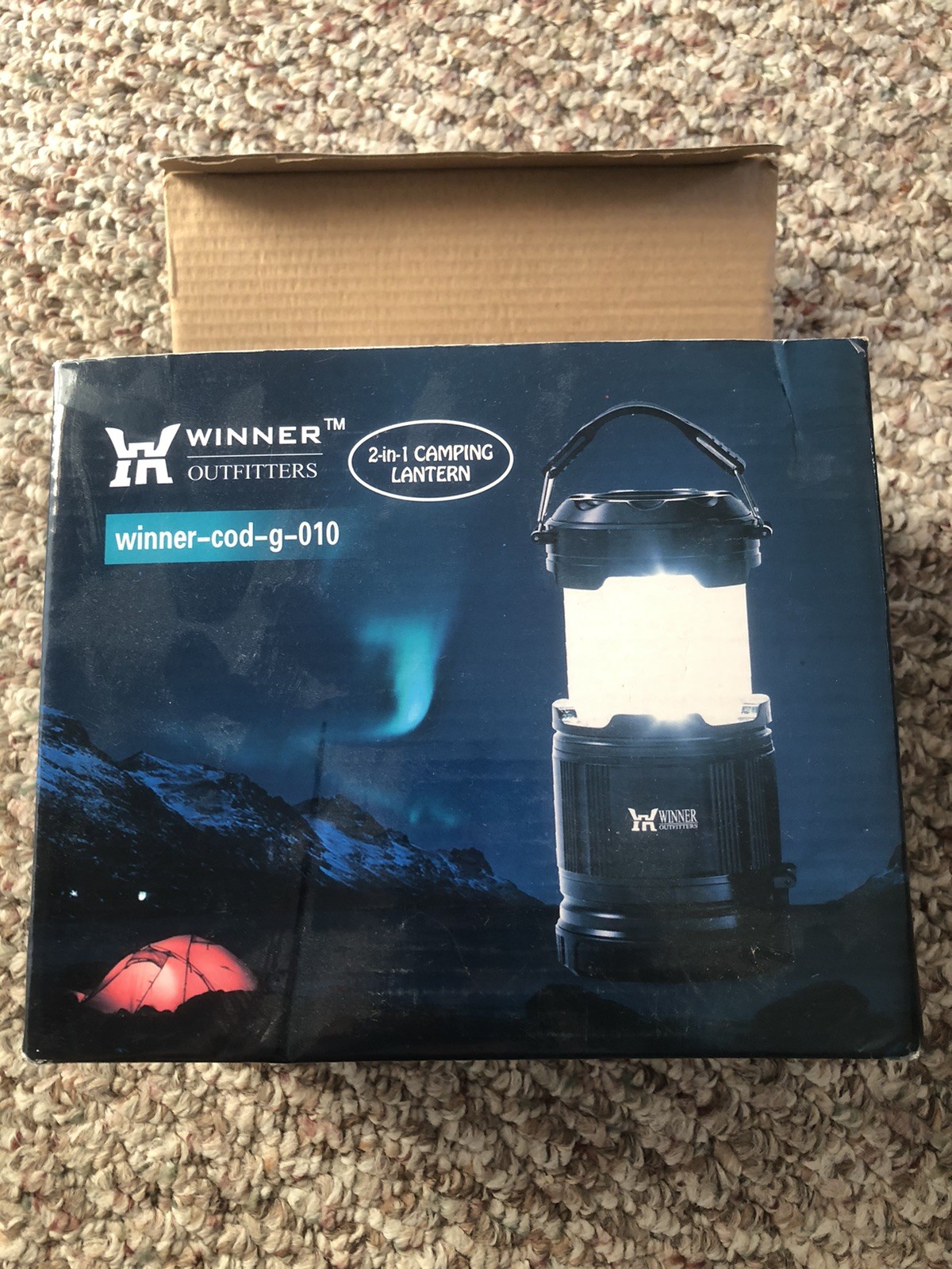 New Winner Outfitters 2 Pack Mini Camping Lantern Flashlight LED Portable Light