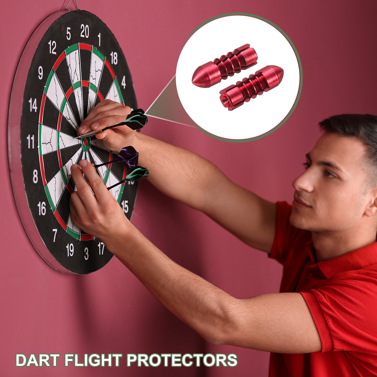 7 Pcs Dart Flight Protectors Fixed 90 Degrees Wing Savers Protects, Multicolor