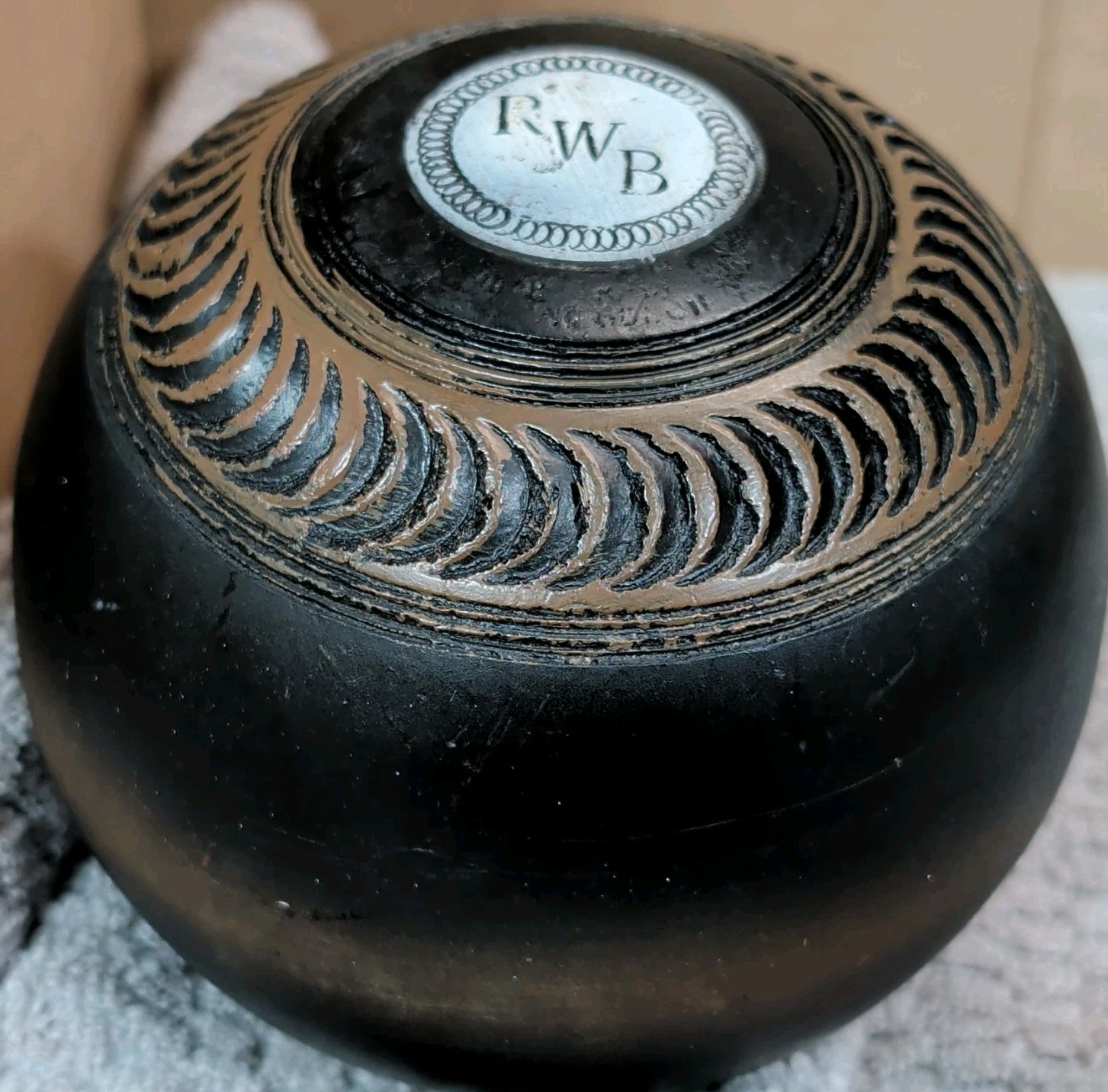 Antique Thomas Taylor KING Size 5 Indoor Carpet Bowl -Stamped 1928/1931 Scottish
