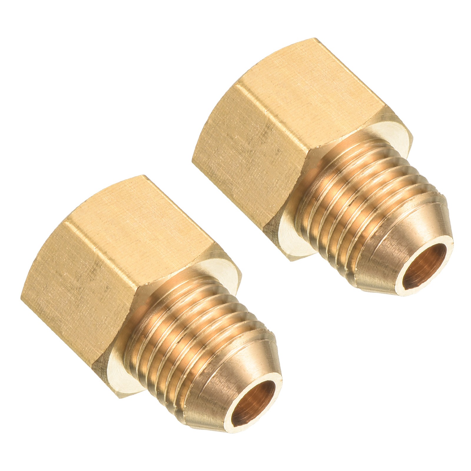Pipe Fitting, 2 Pack M14 to M14 Male Thread 1.06 Inch for Water Pipes, Gold