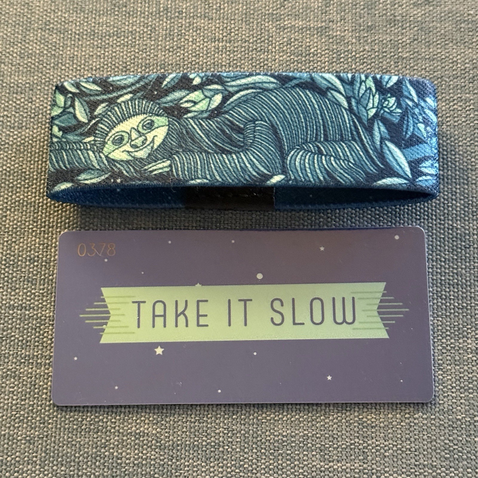 New! ZOX Strap *TAKE IT SLOW* Sz OS/MEDIUM Wristband with Card - RARE!