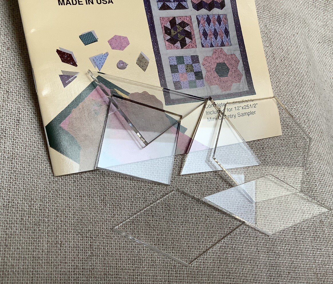Patchwork Express Mini Geometric Quilt Template Set 6 Pieces Plus Pattern