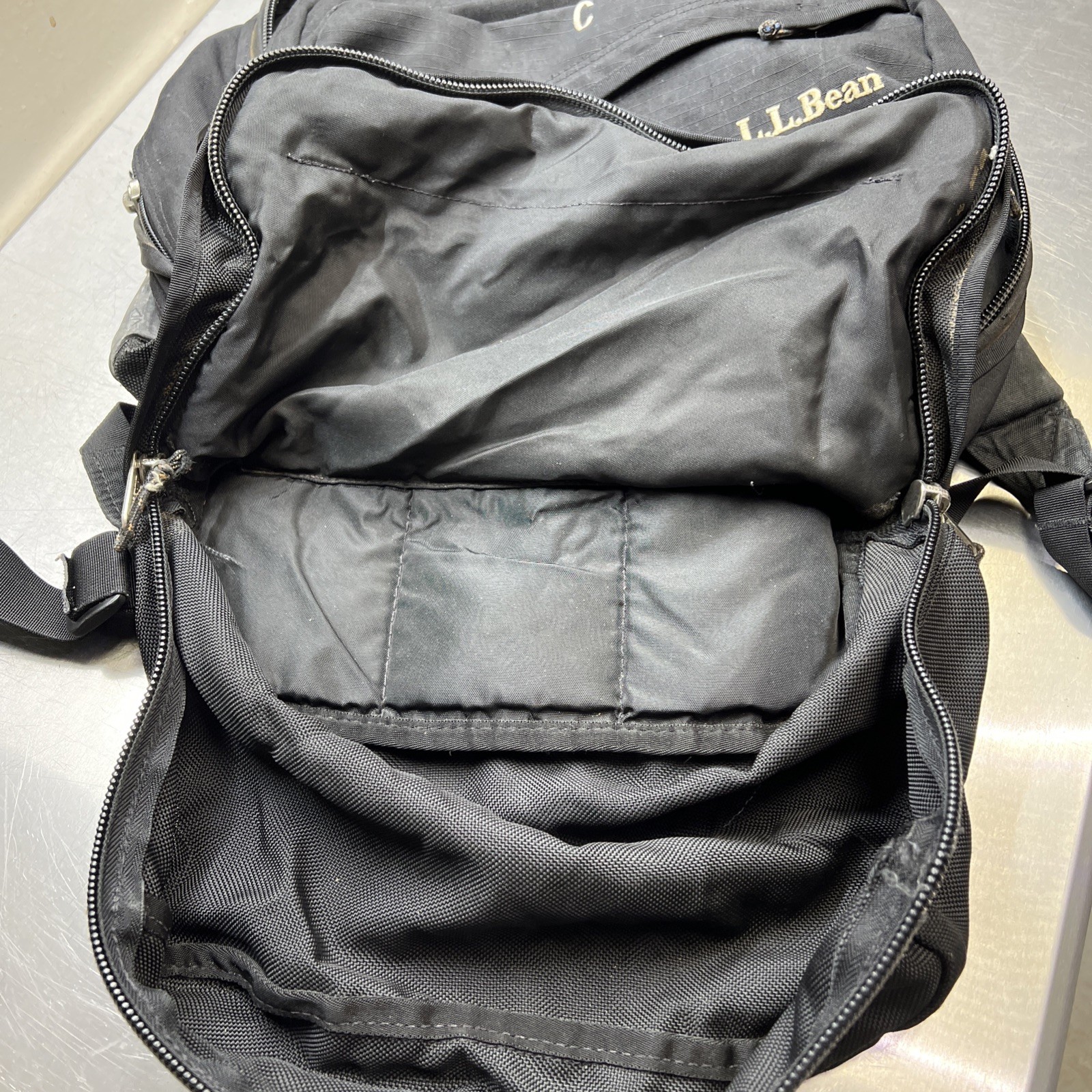 Vintage L.L. Bean Backpack Bookbag With Adjustable Waist Strap, EUC!