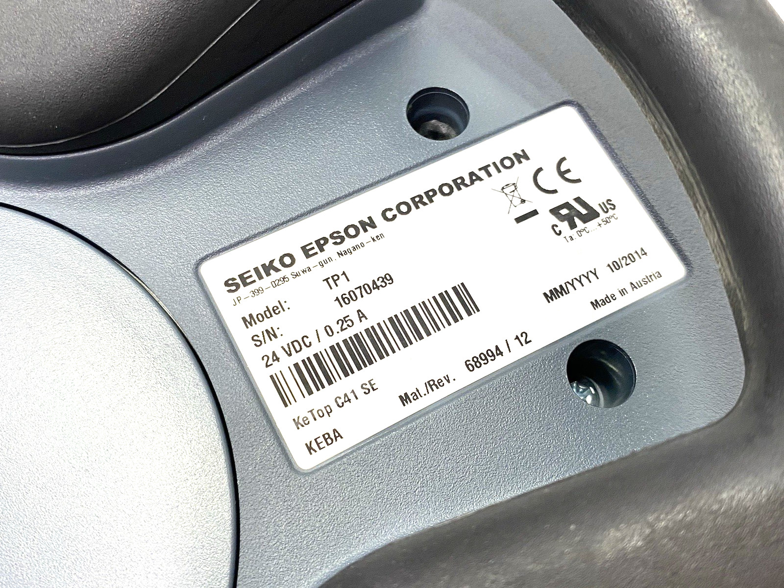Seiko Epson TP1 Robot Teach Pendant 24VDC / 0.25A