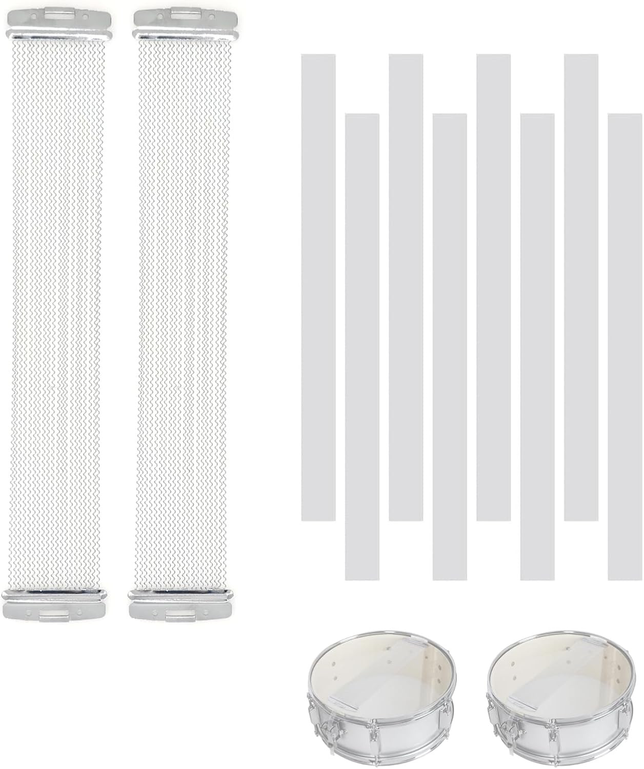 Snare Drum Wires, 10PCS Snare Straps Included, 30 Steel Strand Wire Snares Repla