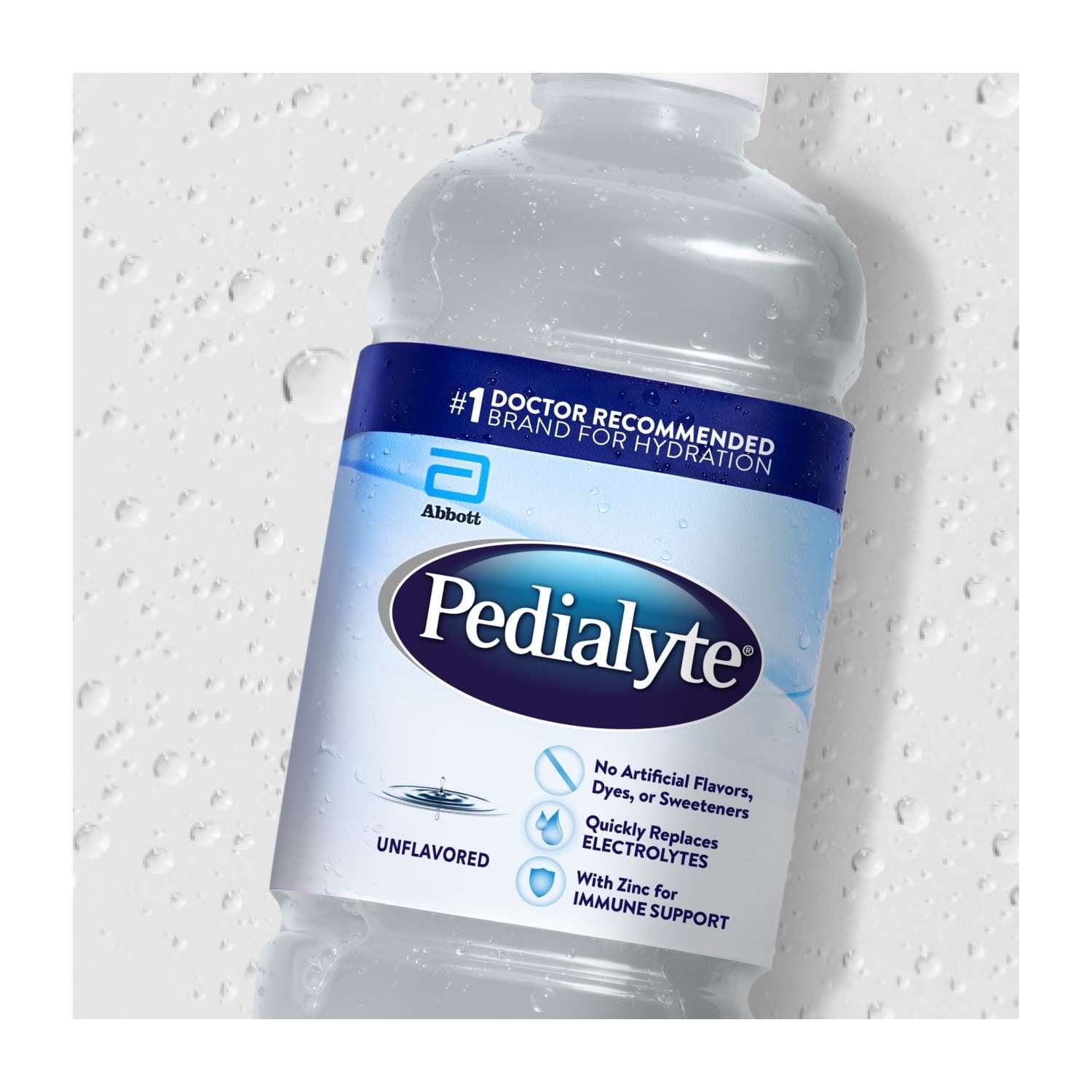 (4 pack) Pedialyte Electrolyte Drink, Unflavored, 1 Liter