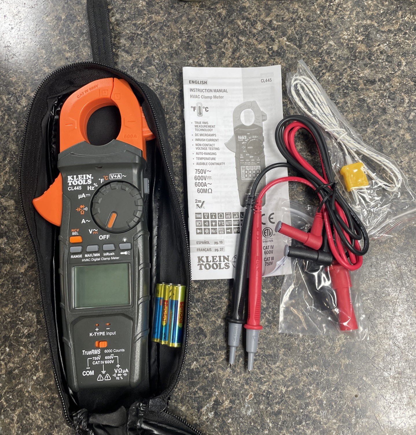 Klein Tools CL445 600V hvac clamp meter No Box
