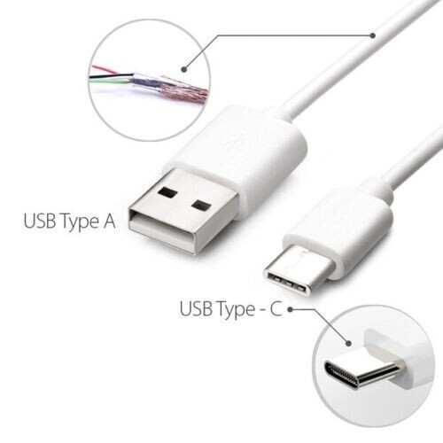 USB-C to USB-A Cable White 3FT Fast Charging Cord