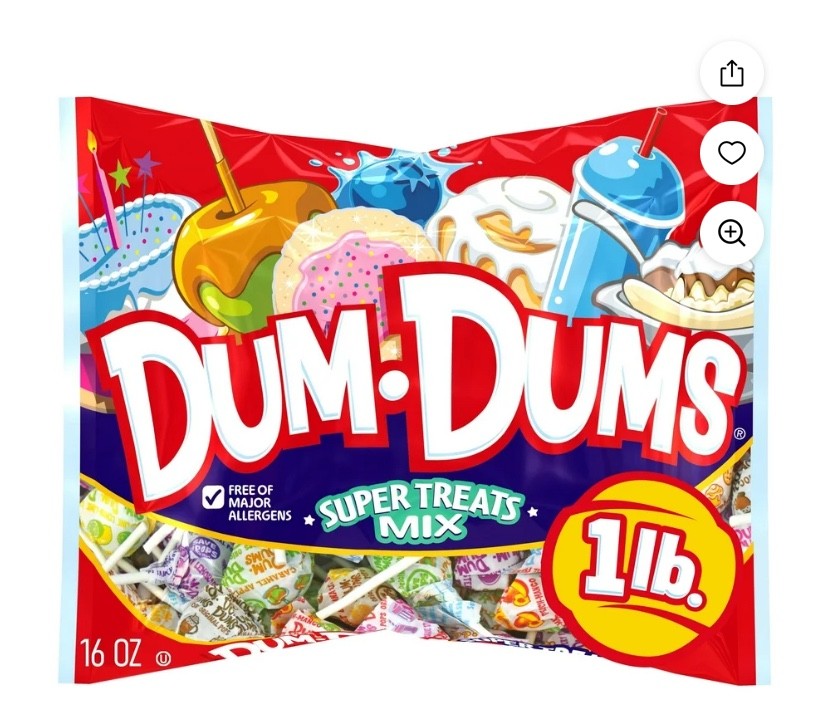 Dum-Dums Super Treats Mix 32 Oz/2lb -16 Cool Flavors! Free shipping