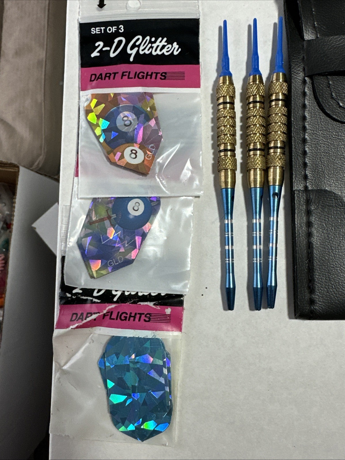 15GM Billiard Themed 3 Soft Tip Dart Set Bundle With Soft Case