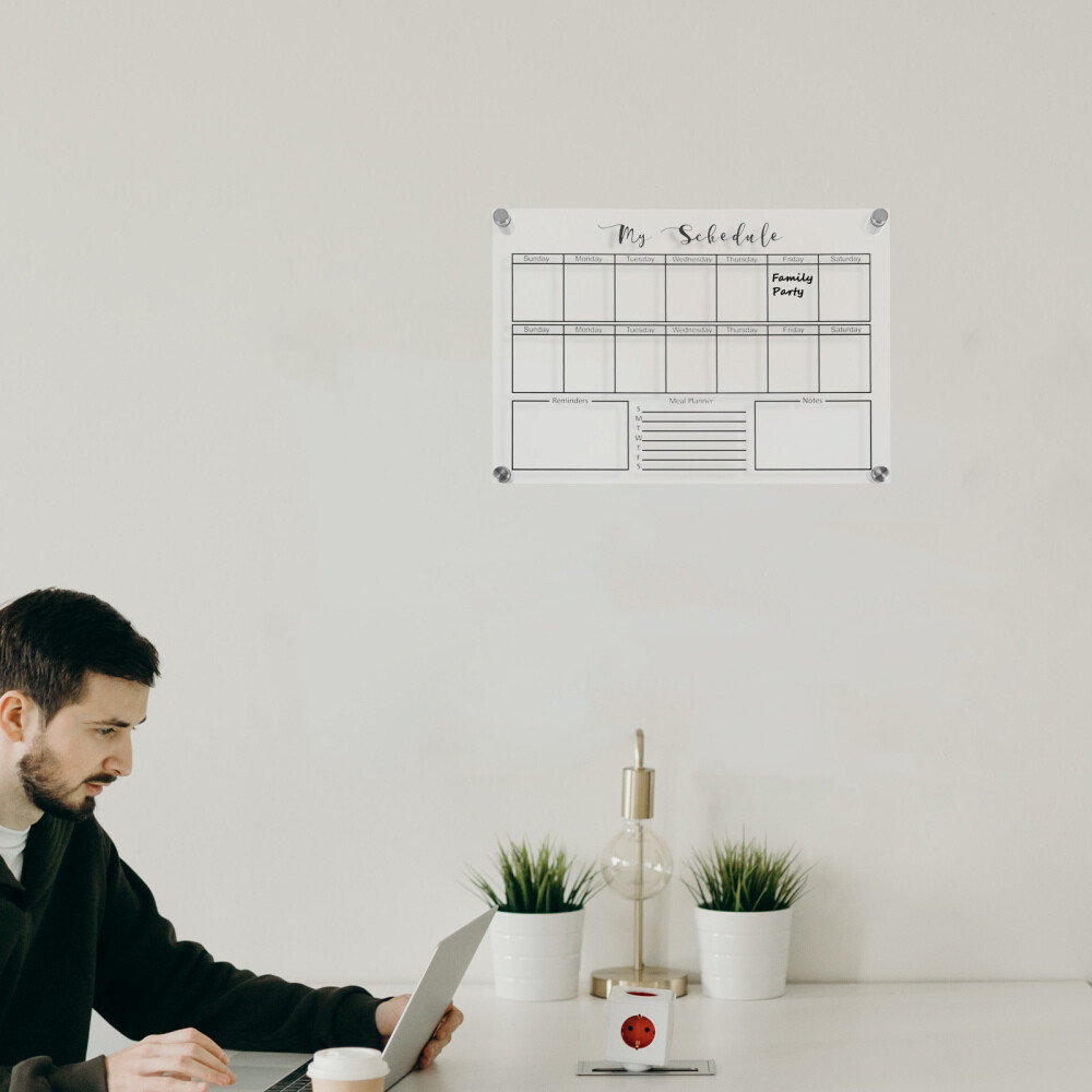 Weekly Planner Board Acrylic Office Magnetic Whiteboard Desk