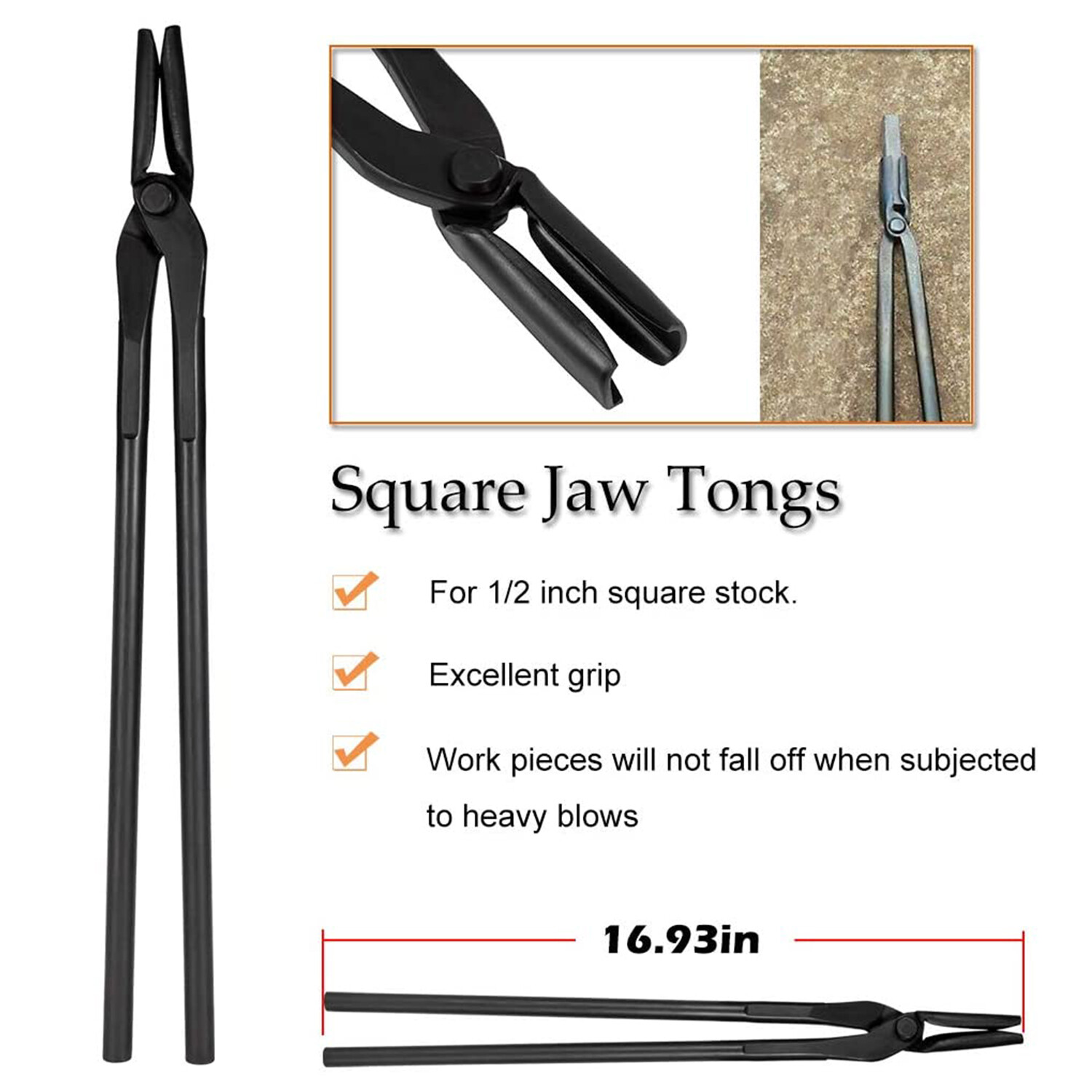 5PC Knife Making Blacksmith Tongs Bladesmith Hand Tool Set Anvil Vise Forge Flat
