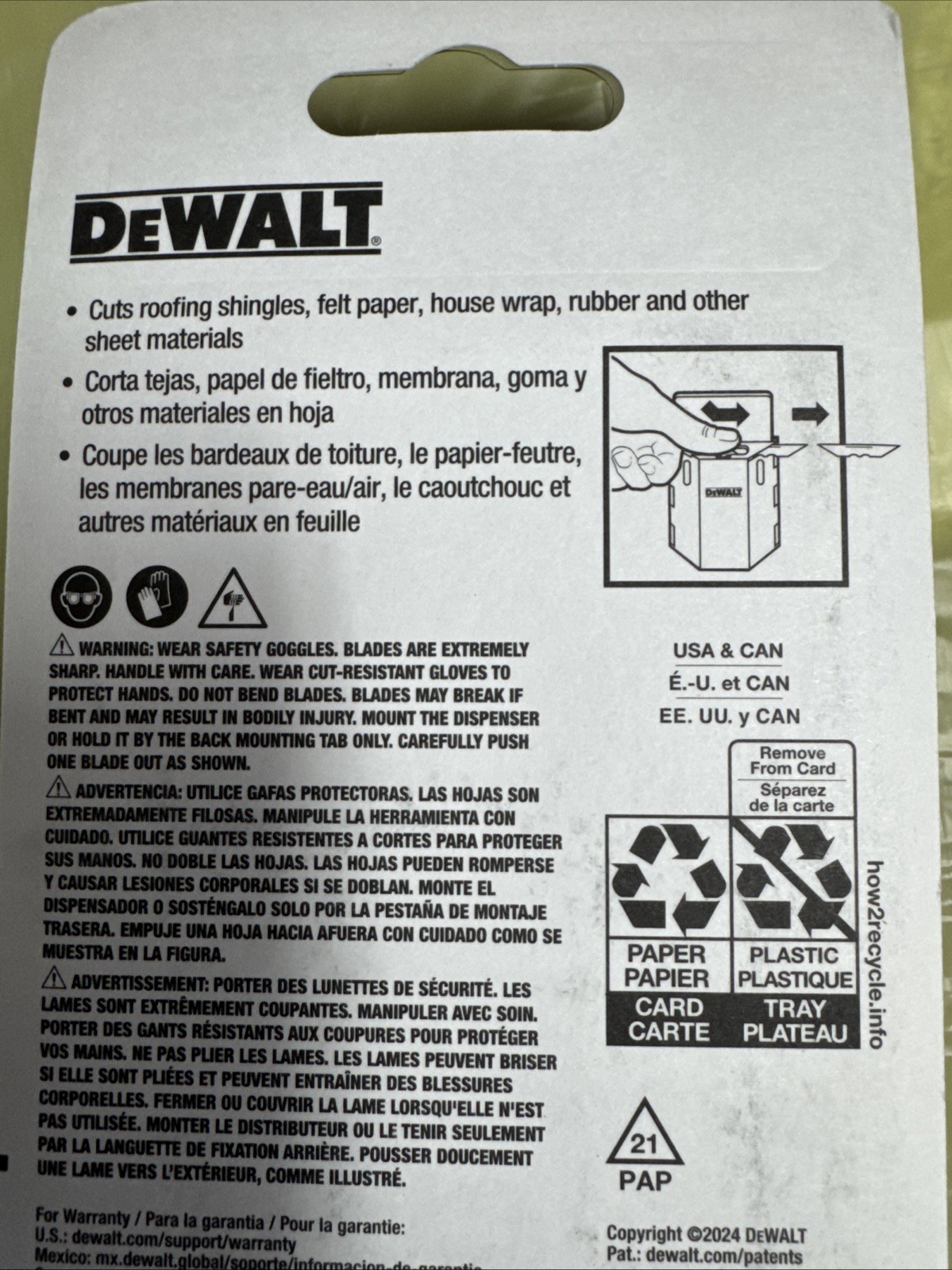 DEWALT Hook Blade 50-Pack Large Opening Thick Materials Roofing Shingle 11005