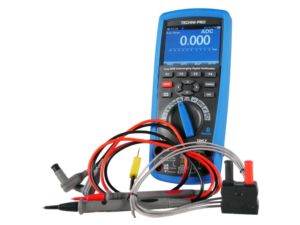 Techni-Pro TNP388 - True RMS Industrial Multimeter with Bluetooth, Data Logging,
