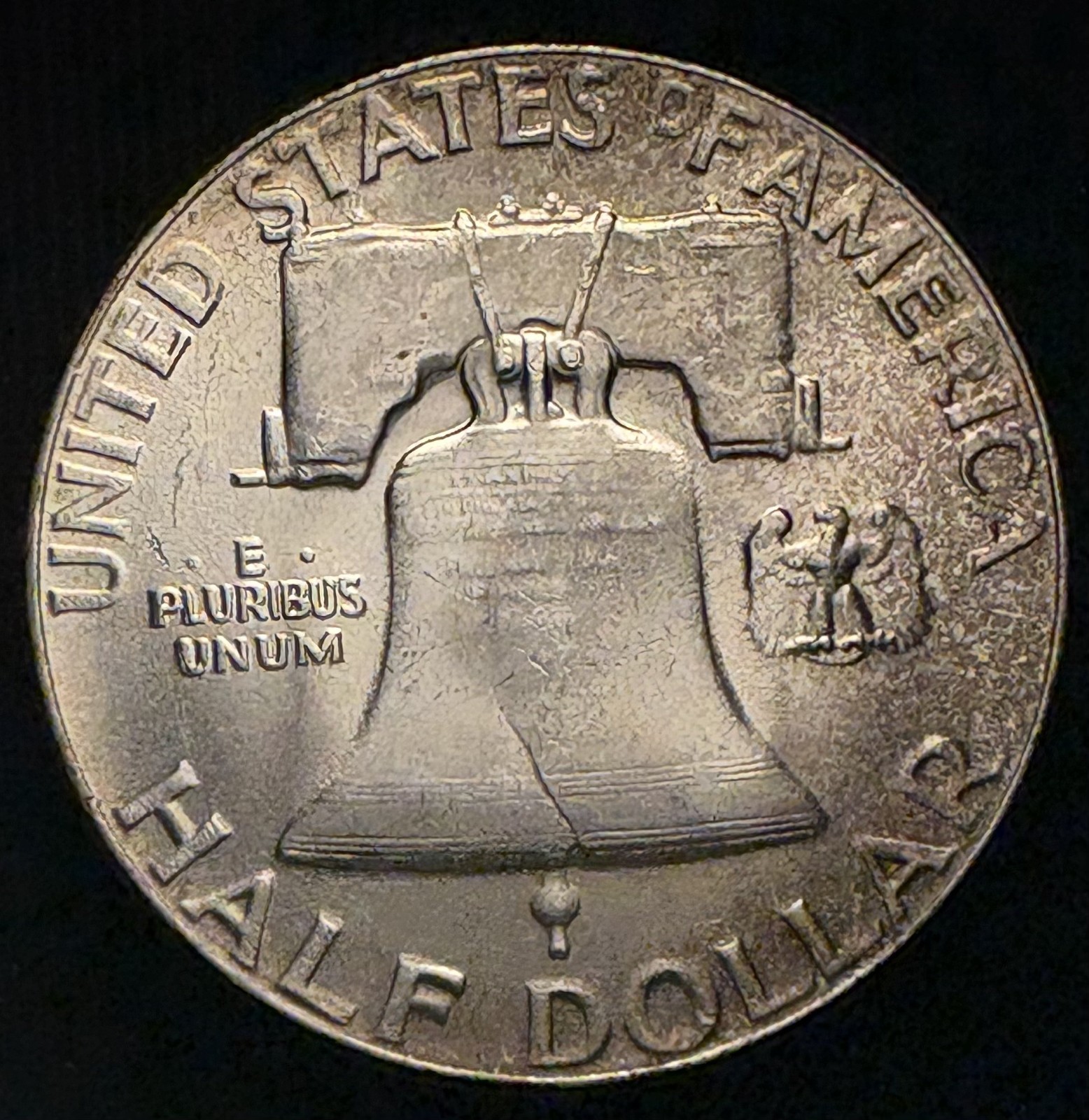1955 Franklin Half Dollar Gem BU Key Date Low Mint 2.49M - Vid in Descrip- Toner