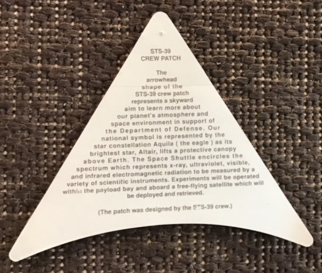 NASA SHUTTLE DISCOVERY STS-39 CREW PATCH SPACE DECAL STICKER 4"
