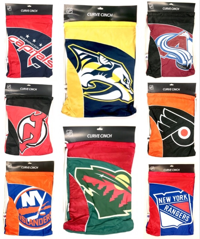 Premium Team Color Curve Cinch Bag Drawstring Pool Gym Tote Backpack Back Sack
