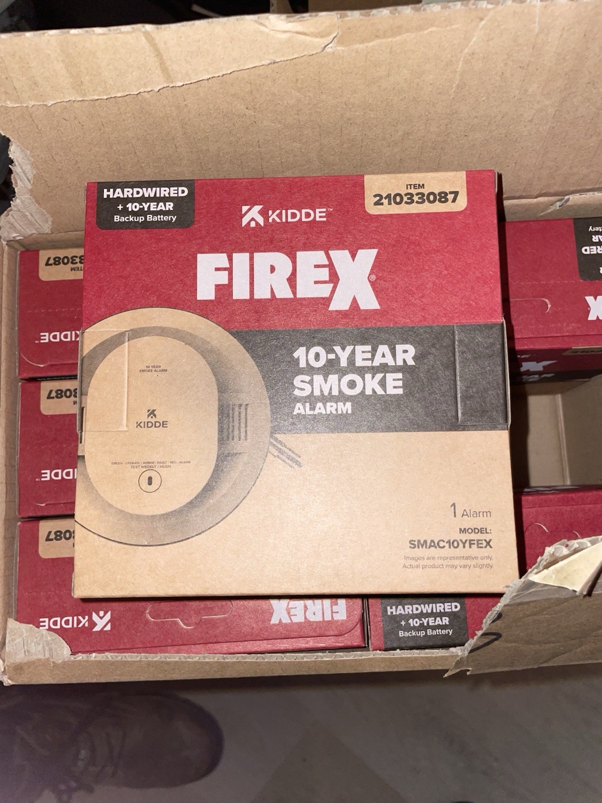 7 Kidde Firex 21033087 SMAC10YFEX Smoke Alarm Hardwired & Battery APR 2026