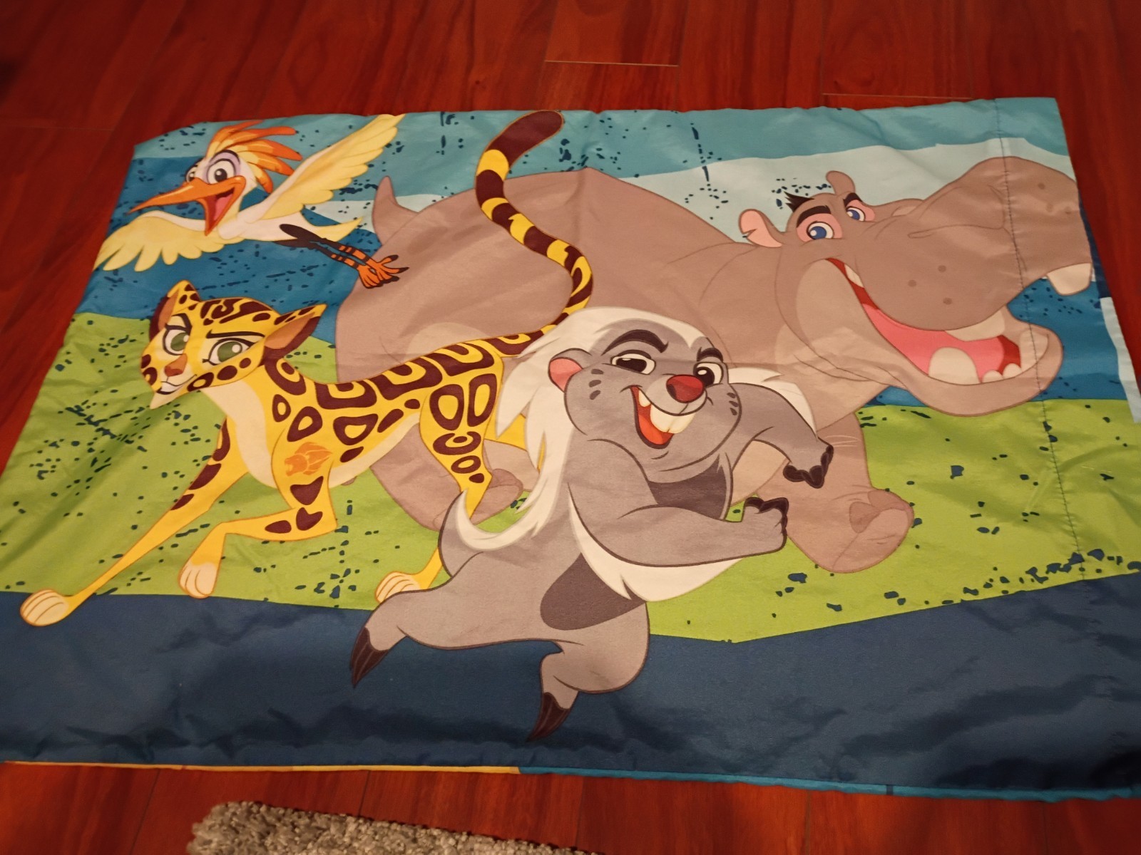 Two HTF Disney Junior Lion King Reversible Standard Pillow Cases