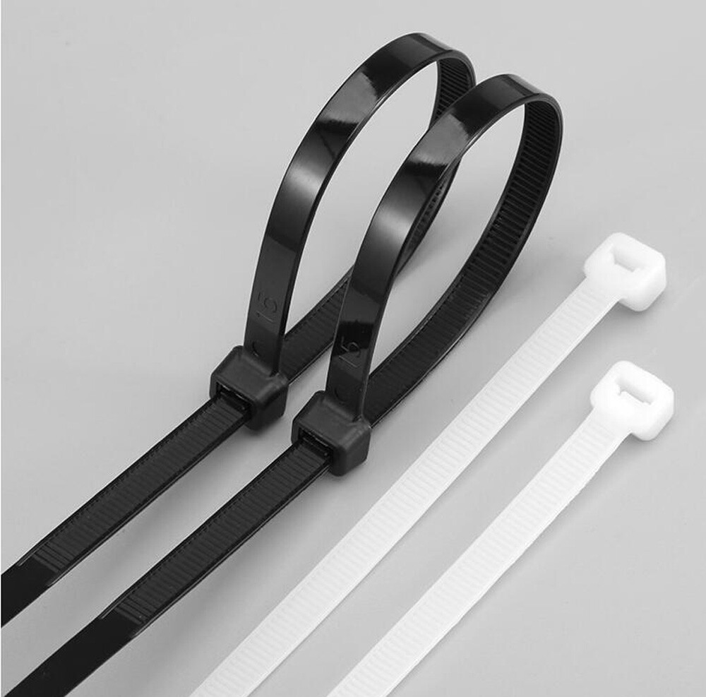 Nylon Plastic Cable Ties Zip Self-Locking Wraps Tie Various sizes White/Black