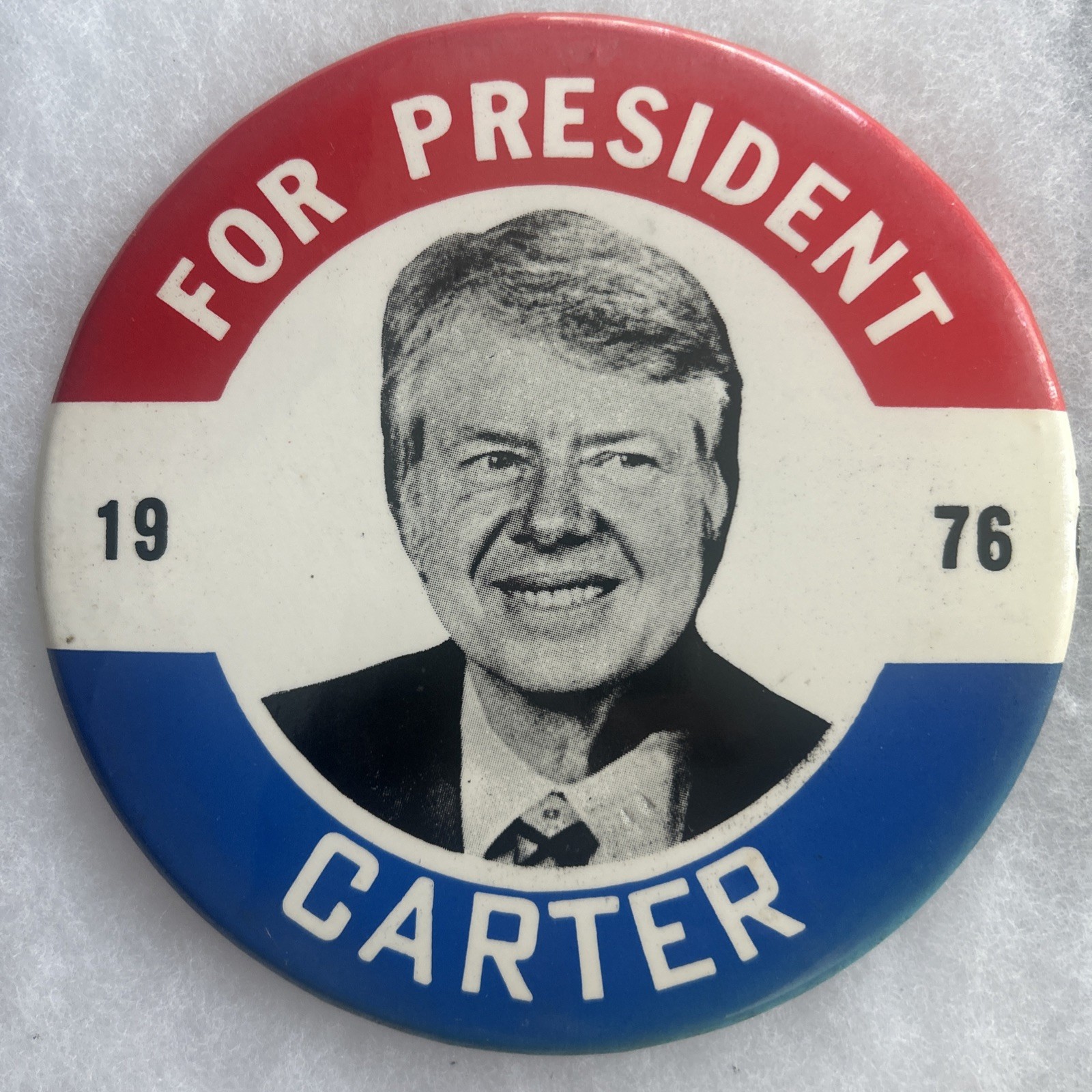 6” For President Carter 1976 pinback button pin