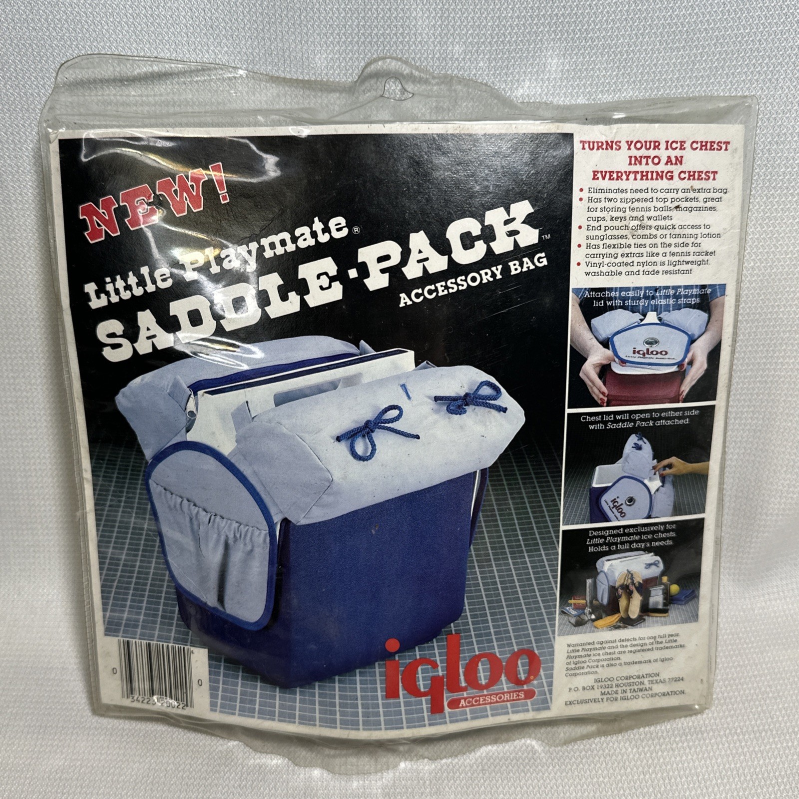 Igloo Little Playmate Saddle Pack Accessory Bag By Igloo Vintage In Original Pkg