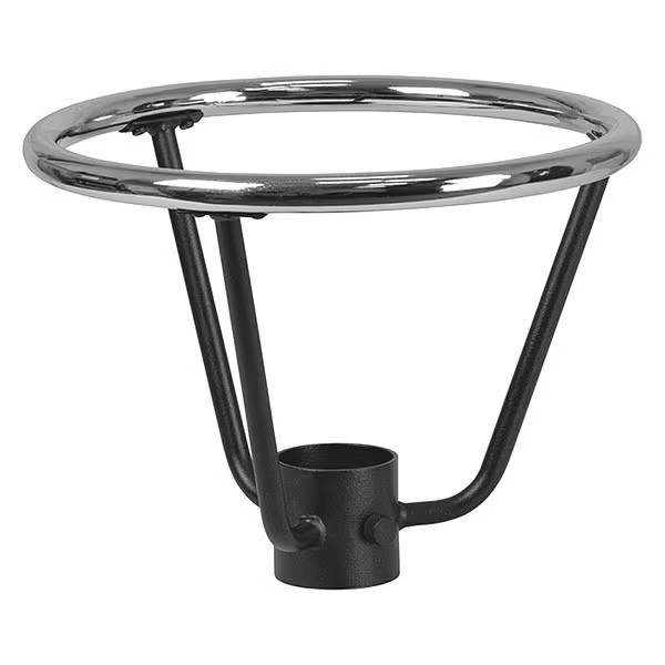 Round Bar Height,Table Base Ring,3.25",16"dia., 16" L, 16" W, 12" H, Chrome