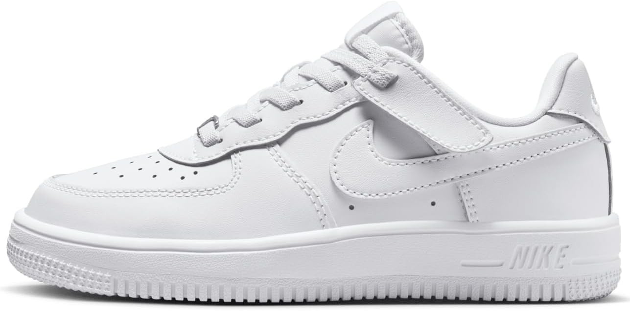 Little Kid's Nike Force 1 Low EasyOn White/White-White (FN0237 111)