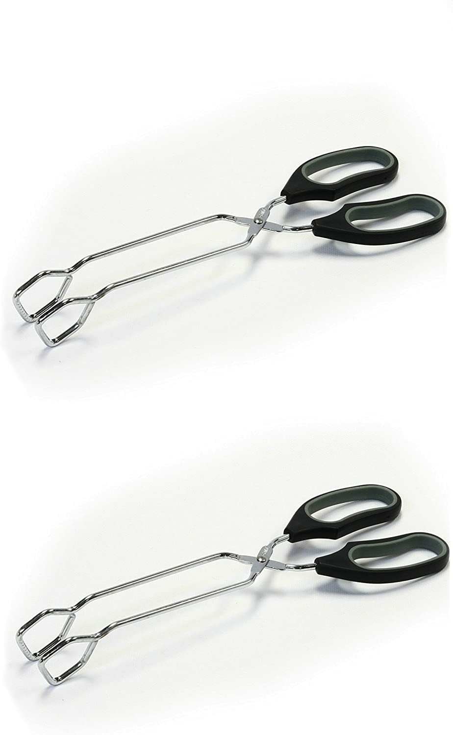 Chef Craft Scissor Food Serving Tongs With Off-Set Working End - ( 2-Pack)