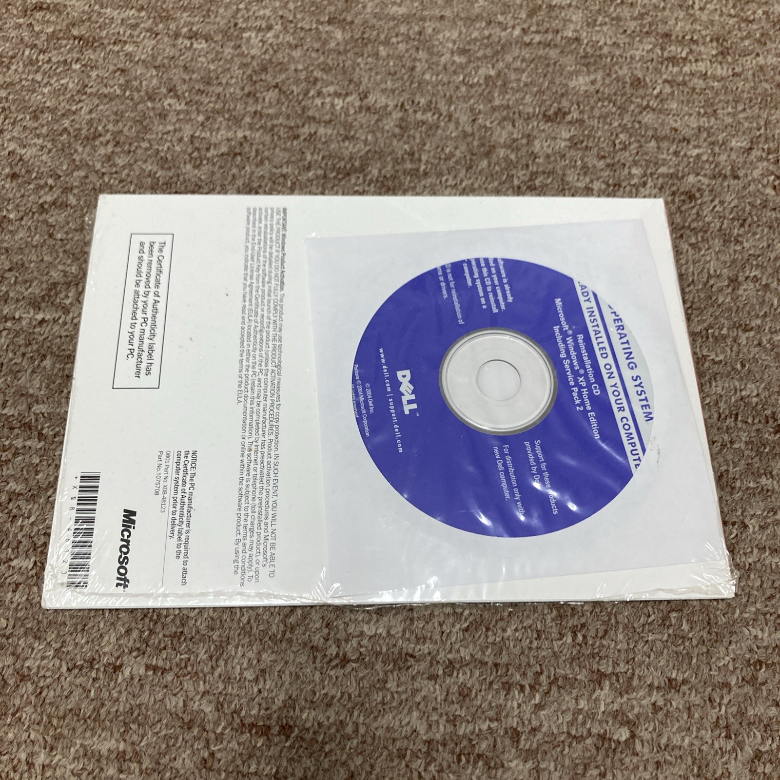 Microsoft Windows XP Home Edition 2002 Dell PC Brand New Sealed