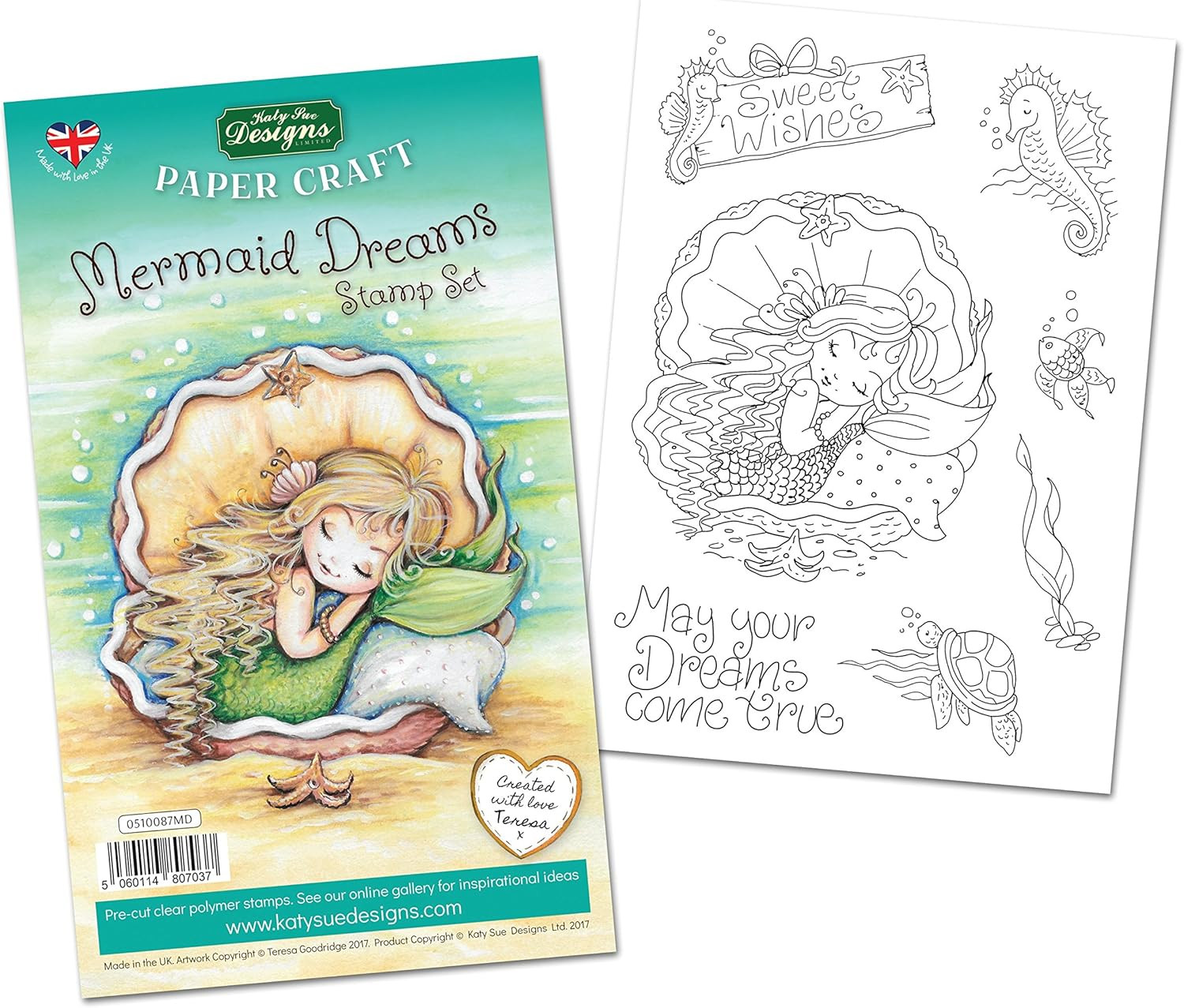 Designs Mermaid Dreams Clear Stamps, None