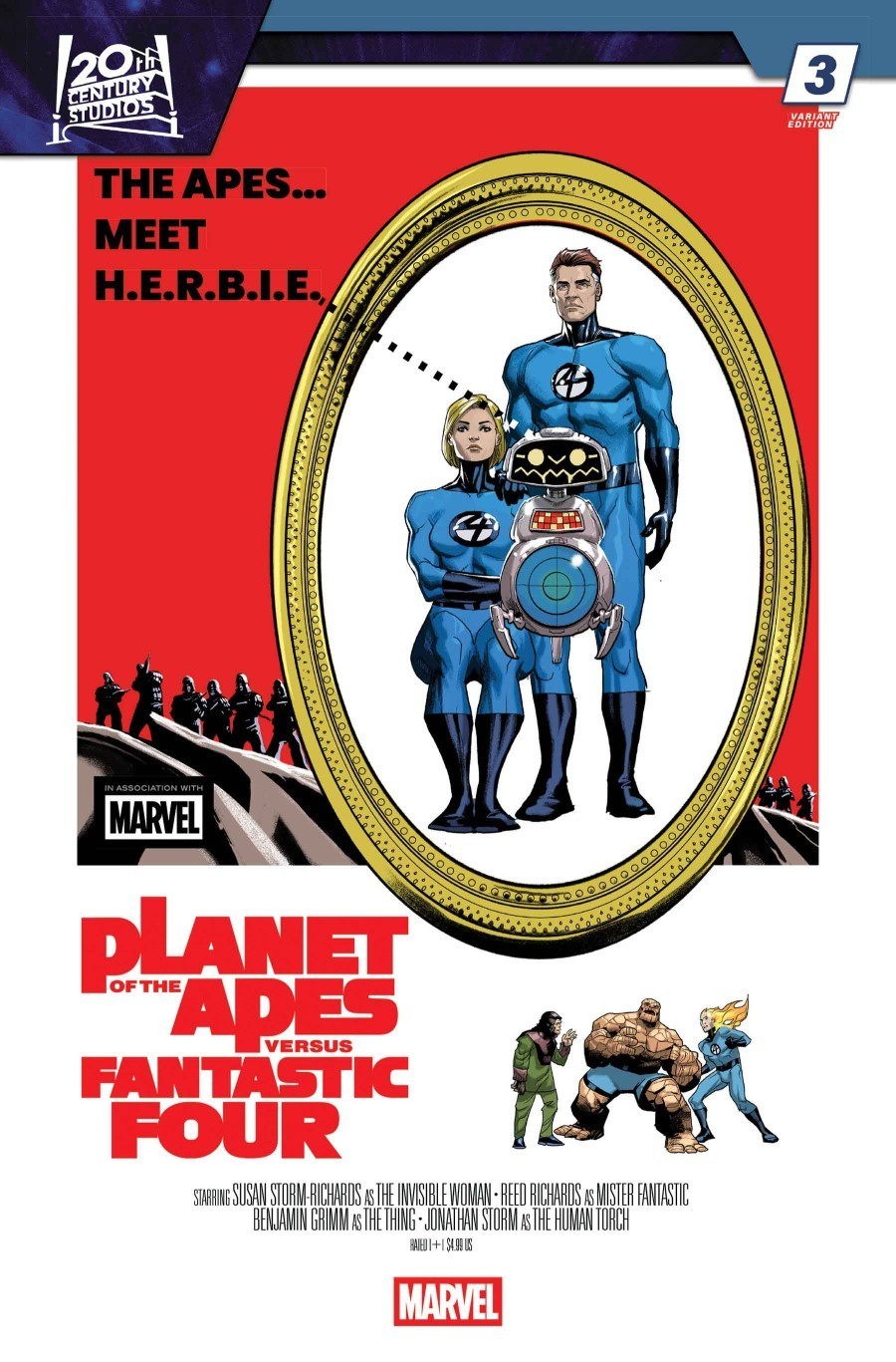 Planet Of The Apes Vs Fantastic Four #3 Movie Homage VAR 4/15/26