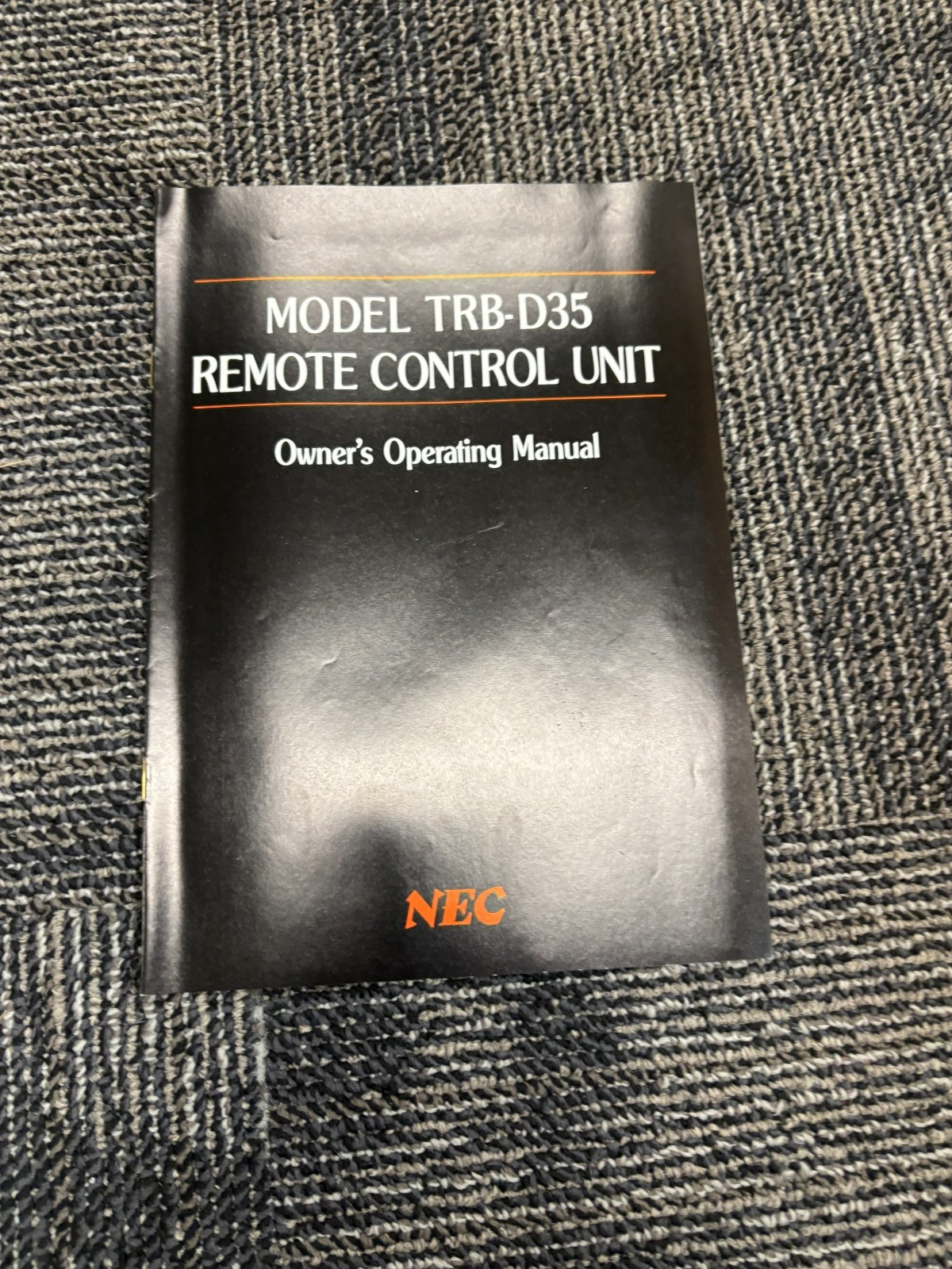 Vintage Model TRB-D35 Remote Control Unit Owner's Operating Manual NEC NICE