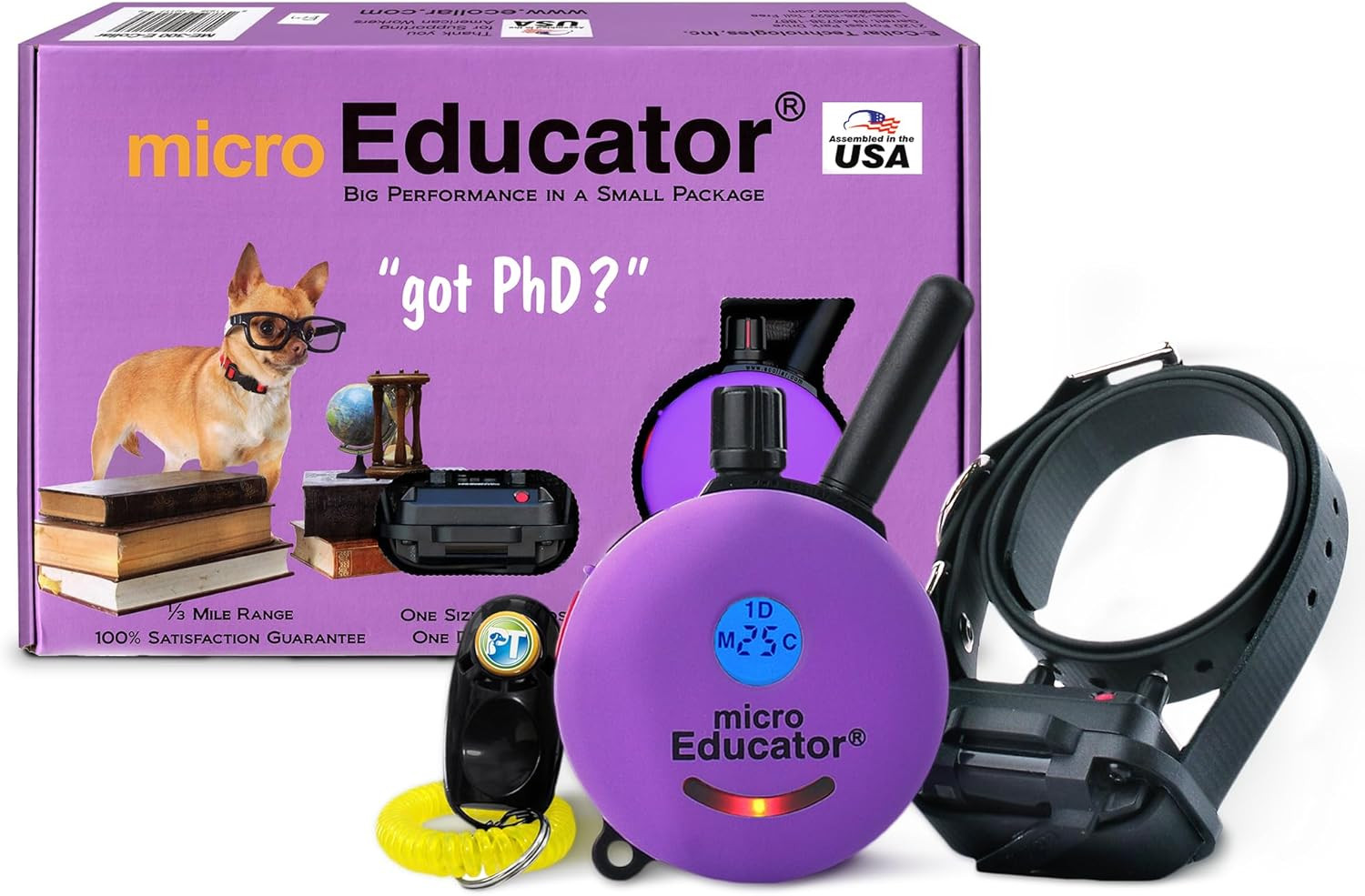 ME-300 Micro E Collar for Dog Training with Remote - 1/3 Mile Range, Waterproof,